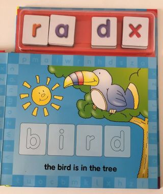 Magnetic Play and Learn First Words Book with 27 magnetic letter tiles 3