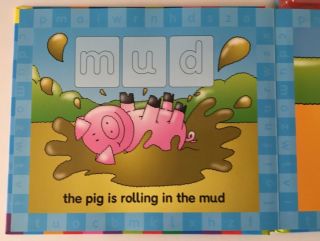 Magnetic Play and Learn First Words Book with 27 magnetic letter tiles 4