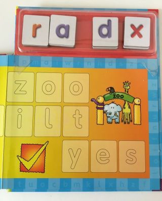 Magnetic Play and Learn First Words Book with 27 magnetic letter tiles 5