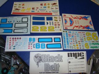 Vintage Amt And Mpc Decal Sheets For Pontiacs Gto Trans Am Firebird Etc.