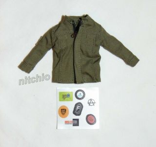 Mezco One:12 Gomez Street Edition – Army Jacket With Zipper & Stickers Only