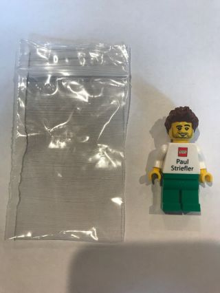 Authentic Lego Paul Striefler V.  2 Employee Business Card Minifigure Rare