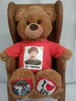 One Direction Plush Build A Bear 18 " Tall With I Love Louis & Pictures On Feet