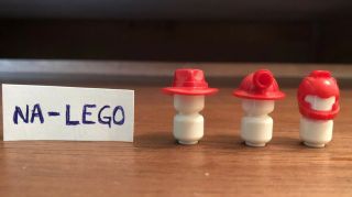 Lego Red Prototype Hats And Helmets Authentic Rare
