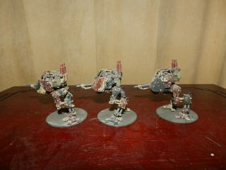 Warhammer 40k Astra Militarum Imperial Guard Sentinel X3 Assembled And Painted