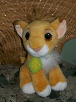Mattel The Lion King Simba Purring Plush Stuffed Disney Purr Leaf 1993 Vgc 9 "
