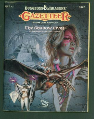 D&d 1st Ed Gazetteer - Gaz13 The Shadow Elves (very Rare With Map Tsr 9287