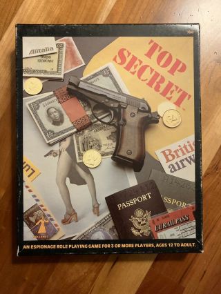 Top Secret Espionage Role Playing Game Tsr 7006 Rpg,  4 Extra Modules.