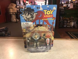 1995 Thinkway Disney Toy Story Platinum Buzz Lightyear 5 " Action Figure Moc