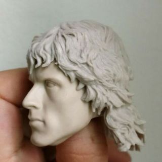 1/6 Scale Custom Blank Head Sculpt Sylvest Stallone Rambo Unpainted 3
