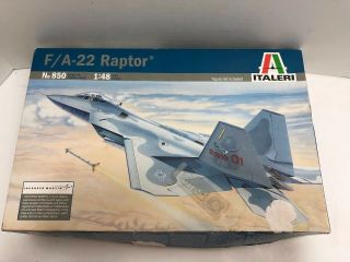 Italeri 1/48 F/a - 22 Raptor Us Air Superiority Fighter 850 1:48 Lockheed Martin