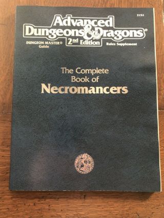 Advanced Dungeons & Dragons 2nd Edition The Complete Book Of Necromancers