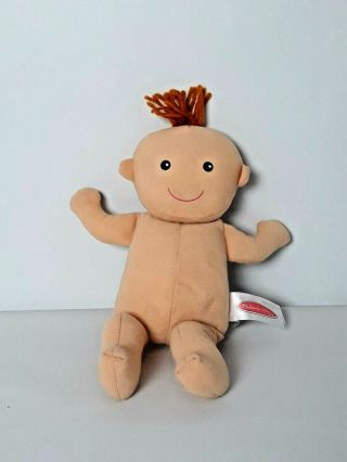 Melissa & Doug Naked Redhead Soft Baby Plush Yarn Hair Stuffed 12 " Doll Toy