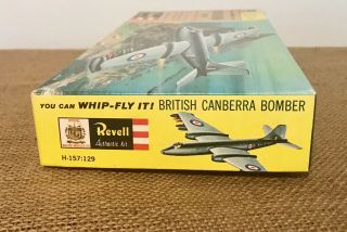Vintage Revell 1960 ' s British Canberra Bomber Plastic Model with Whip - Fly - It NR 3