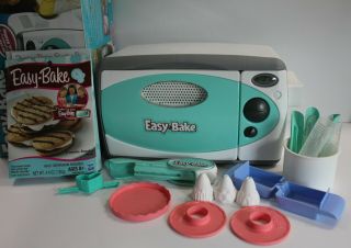 Easy Bake Oven And Snack Center Teal Blue With Accessories