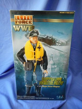 Blue Box Toys Elite Force Wwii Luftwaffe Pilot Major Ernst Wagner 12 " Figure Bbi