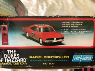 1980 The Dukes of Hazzard radio controlled General Lee car 1/24 scale Box Fixer 8