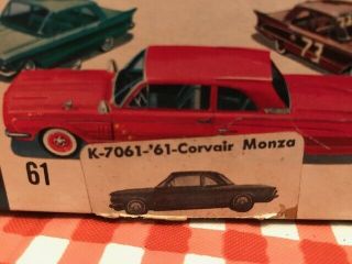Rare 1961 Smp Corvair Monza Built Kit.  Screw Bottom Chassis Not Junkyard