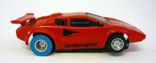 Tyco Lamborghini Countach Slot Car 1:64 Scale Red Sports Car