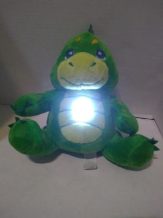 Flashlight Friends Green Dinosaur 9 " Plush Light Up Stuffed Animal 2013