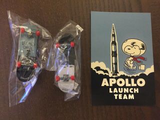 Sdcc 2019 Exclusive Peanuts 2 Fingerboard Set Snoopy Skateboards Astronaut Space