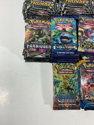 81 Pokemon Booster Packs XY Sun And Moon Lost Thunder $2.  00 Per Pack Unweighed 2