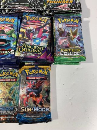 81 Pokemon Booster Packs XY Sun And Moon Lost Thunder $2.  00 Per Pack Unweighed 3