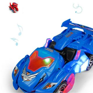Transforming Dinosaur LED Car With Light Sound Kids Toy Gift Robots Electric Toy 4