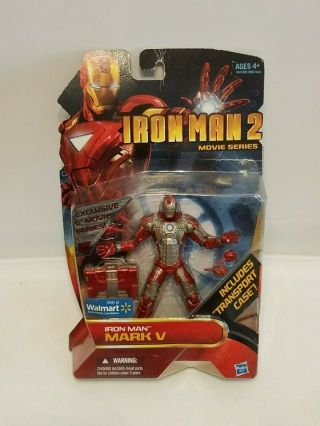 Iron Man 2 Movie Series Mark V Armor W/transport Case 2010 Walmart Action Figure