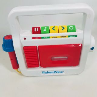 Mattel Fisher Price Cassette Player Recorder with Microphone and Cassette Tape 4