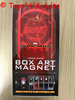 Hot Toys Iron Man Box Art Magnet Box 10 Of Set