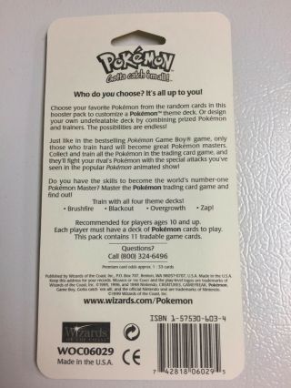 Pokemon Base Charizard Booster Pack Blister Package 2
