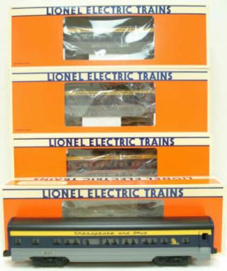 Lionel 6 - 19153 Chesapeake & Ohio Aluminum 4 - Car Passenger Set Ln/box