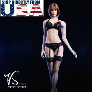 1/6 Lace Lingerie Bra Garter Stockings Set For 12 " Phicen Female Figure Usa