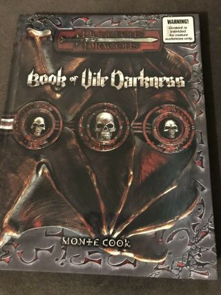 Wotc D&d 3rd Ed Book Of Vile Darkness,  The Hc Book