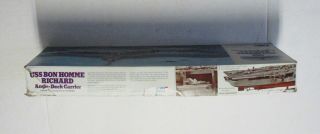 Collectible Revell Model Kit USS Bon Homme Richard,  Angle Deck Carrier made 1974 3