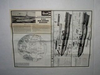Collectible Revell Model Kit USS Bon Homme Richard,  Angle Deck Carrier made 1974 7