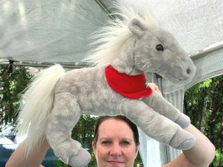 Wells Fargo Legendary Pony Shamrock Gray Horse 14 " Plush Stuffed Animal Toy