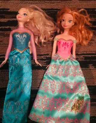 Disney Frozen Anna And Elsa Of Arendelle 11 " Barbie Doll Set By Mattell