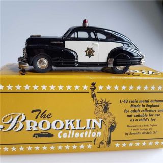 Brooklin Models 1/43 Brk50a - 1948 Chevrolet Police Car - California Patrol