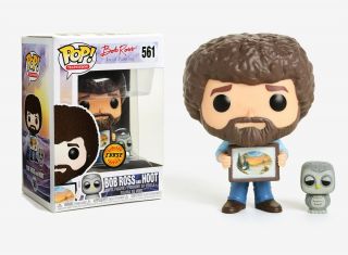 Funko Pop Tv:bob Ross The Joy Of Painting - Bob Ross & Hoot Chase Limited Edition