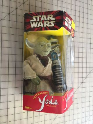 Interactive Yoda And Lightsaber Star Wars Hasbro Tiger Electronics Talking Jedi