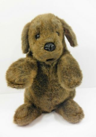Folktale 15 " Begging Brown Dog Plush Stuffed Sitting Full Body Puppet