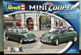 Revell Mini Cooper Gift Set 2 Plastic Model Kits.