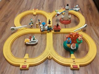 Vintage 1986 Disney Disneyland Mickey Mouse Playmates Train Track Play Set Toy
