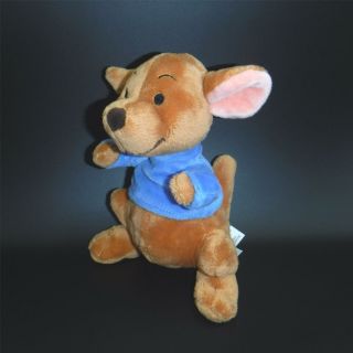 Disney Store 6 " Roo Plush Winnie The Pooh Bean Bag Stuffed Animal Blue Shirt