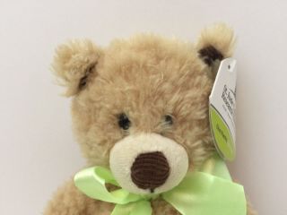 First & Main Michaels St.  Jude Tan Teddy Bear w/ green bow Stuffed Plush 11 