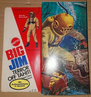 Vintage Mattel Big Jim Deep Sea Diver Terror Of Tahiti Figure/adventure Misb