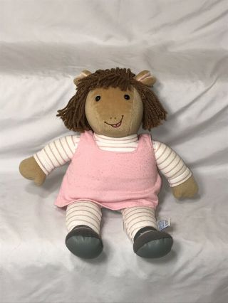 D.  W.  Arthur ' s Little Sister Plush 1994 EDEN 14” PBS Pink Dress Stuffed Toy 2