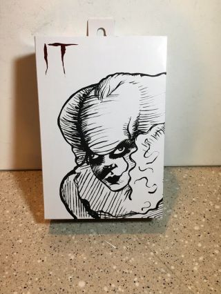 Sdcc Neca Pennywise It Black And White Sketch Variant Stephen King Horror Clown